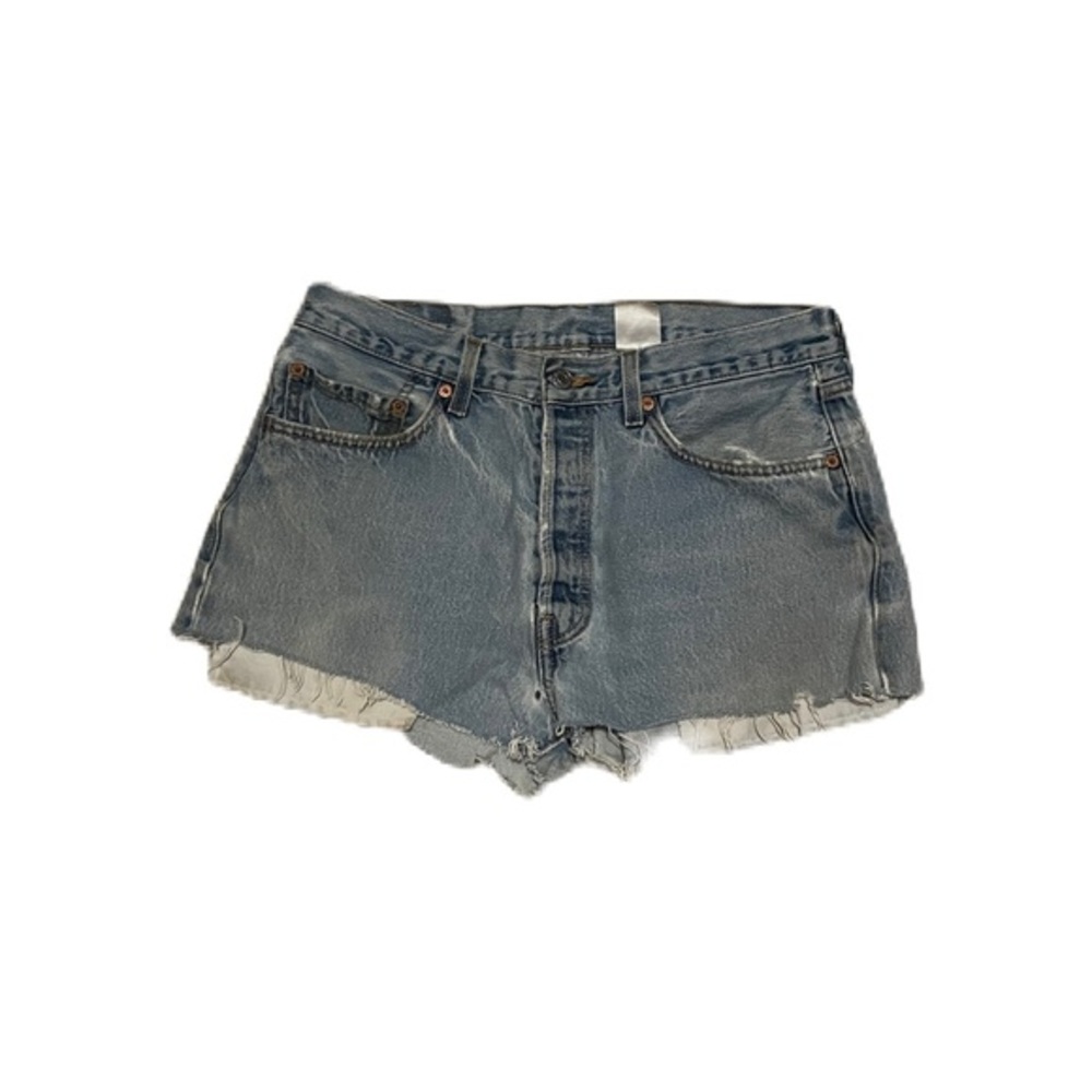 Levi’s 501 Cutoff Distressed Button Fly Denim Shorts Light Wash High Rise W 30”